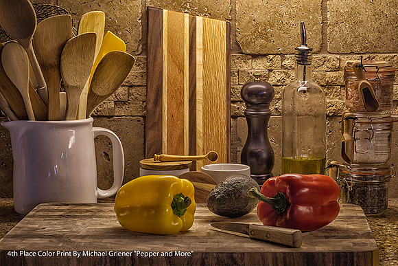 4th Place Color Print By Michael Griener, "Pepper and More"