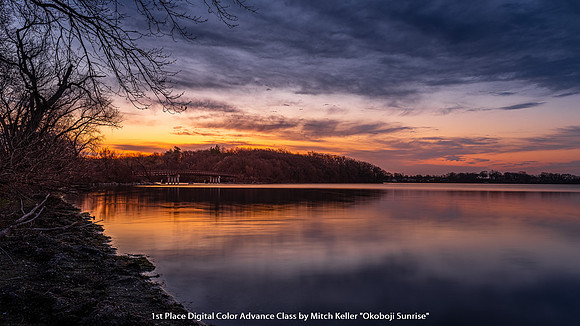 1st Place Digital Color Advance Class by Mitch Keller - Okoboji Sunrise.jpg