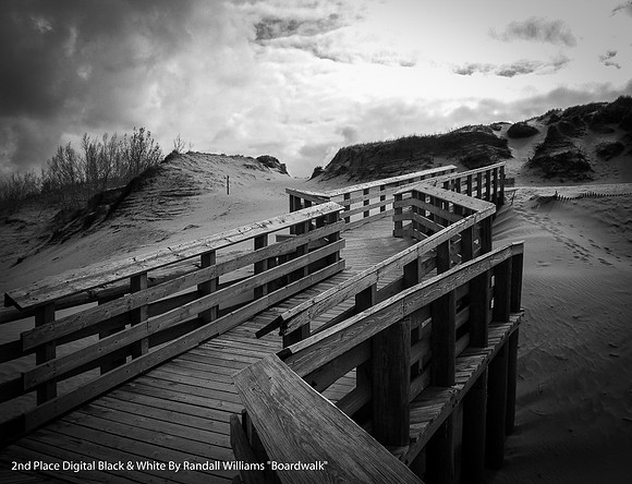 2nd Place Digital Black & White By Randall Williams, "Boardwalk"