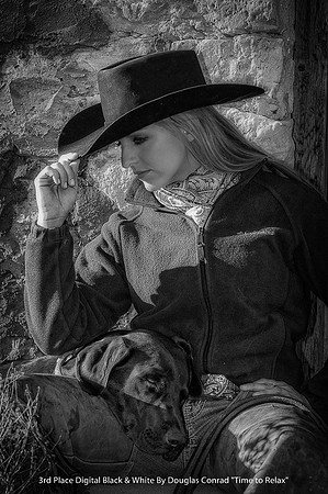 3rd Place Digital BW By Doug Conrad "Time to Relax"