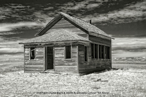 2nd Place Digital B&W By Douglas Conrad - "All Alone"