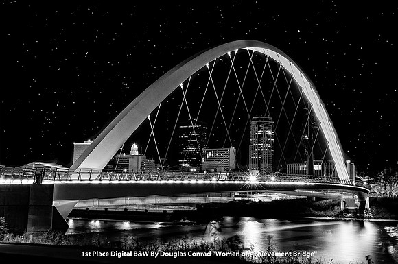 1st Place Digital B&W By Douglas Conrad "Women of Achievement Bridge"