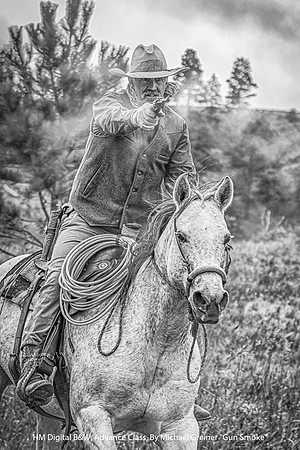 HM B&W Print Advance Class By Michael Greiner - "Gunsmoke"