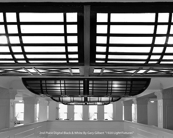 2nd Place B&W by Gary Gilbert - "1920 Light Fixtures"