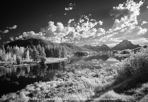 3rd Place Digital B&W Advance Class by Randy Williams - "Oxbow Bend"