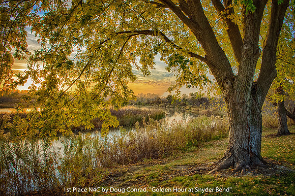 1ST PLACE N4C BY DOUG CONRAD, "GOLDEN HOUR AT SNYDER BEND"