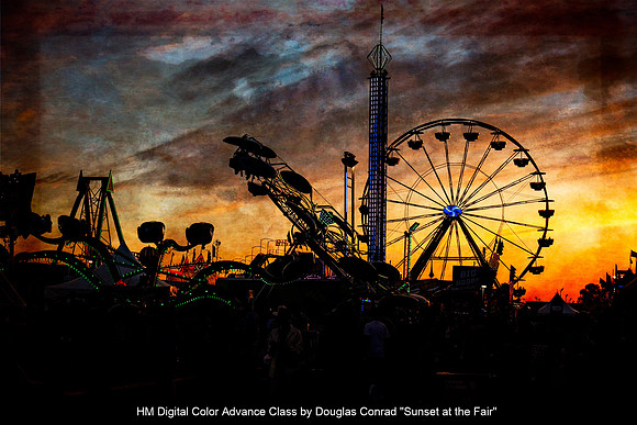 HM Digital Color Advance Class by Douglas Conrad - Sunset at the Fair