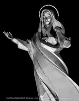 2nd Place Digital B&W Advance Level by Carl Hardy - Queen of Peace at Night
