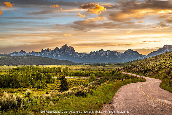 3rd Place Digital Color Advance Class by Mark Karrer - Evening Meander