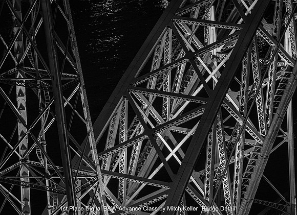 1st Place Digital B&W Advance Class by Mitch Keller - Bridge Detail