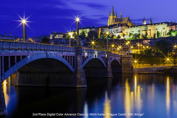 2nd Place Digital Color Advance Class by Mitch Keller - Praque Castle With Bridge
